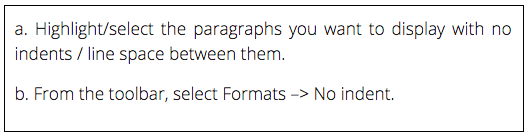 How do I force a paragraph to not indent? – Pressbooks Help Desk